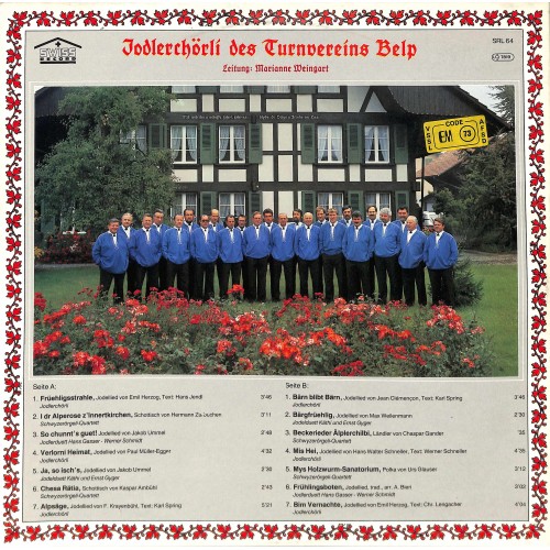 CD Jodlerchörli Des Turnvereins Belp, JDKäthi Und Ernst Gyger, Kaufdorf, JD Hans Gasser Und Werner Schmidt, Belp, SQuartett "Spychergruess" Belp – Vom Turner Zum Jodler - 1986