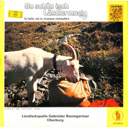 CD-Kopie von Vinyl: Ländlerkapelle Gebrüder Baumgartner, Oberburg – So Schön Isch Ländlermusig - 1972