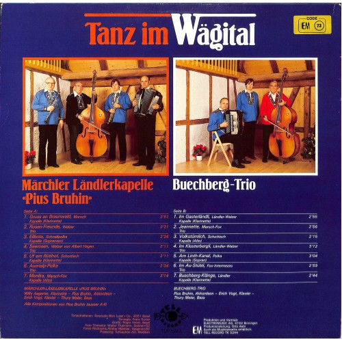 CD-Kopie von Vinyl: Märchler Ländlerkapelle Pius Bruhin, Buechberg-Trio – Tanz Im Wägital - 1981 