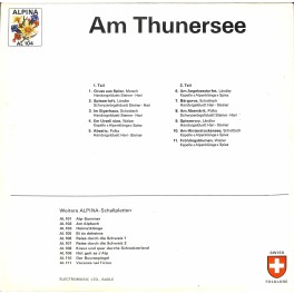 CD-Kopie von Vinyl: Ländlerkapelle "Alpenklänge" Spiez, Handorgelduett Steiner-Hari – Am Thunersee - On The Lake Of Thun