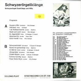 CD-Kopie von Vinyl: Schwyzerörgeli Duett Sepp Und Willy – Schwyzerörgeliklänge