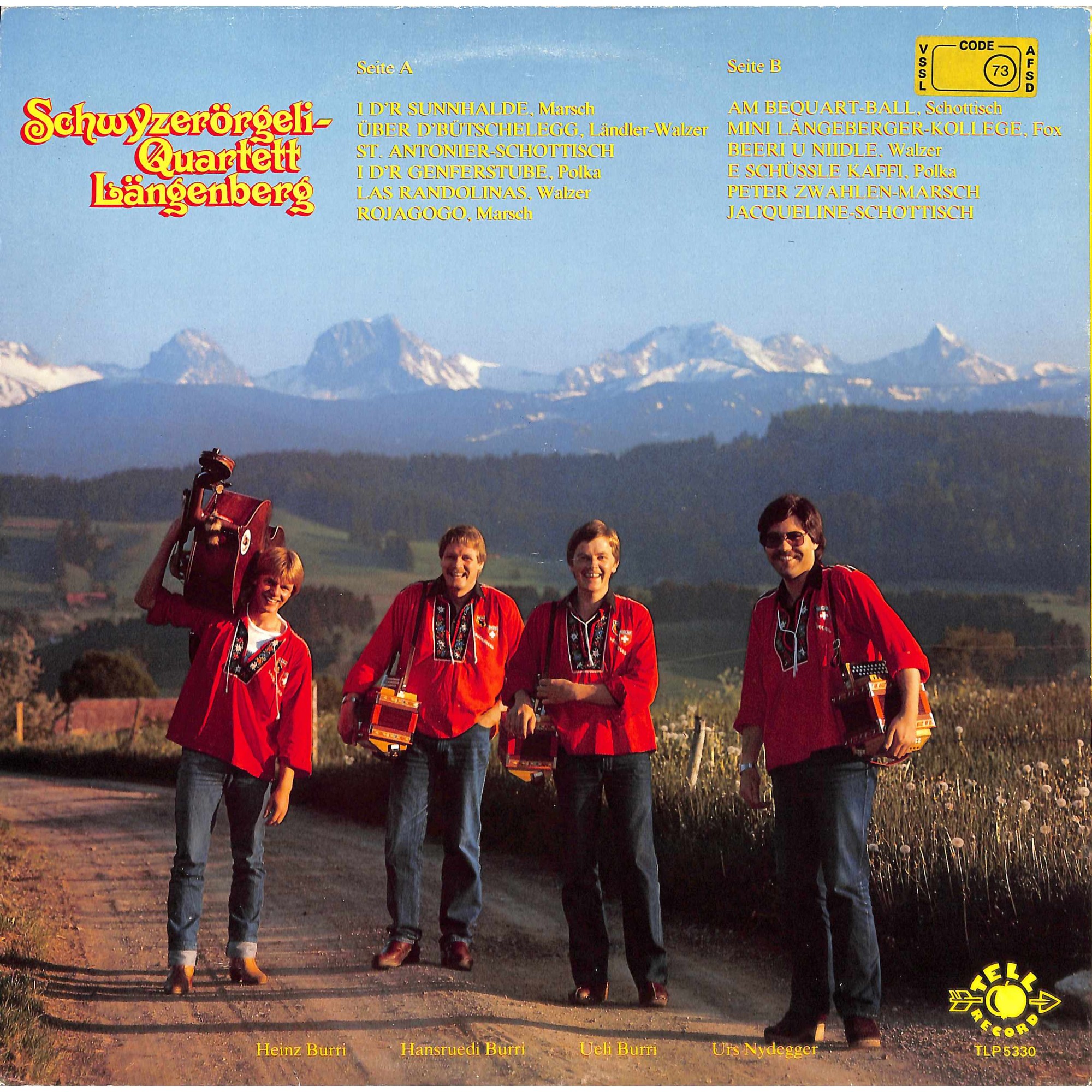CD-Kopie von Vinyl: Schwyzerörgeli-Quartett Längenberg - 1982 CD-Kopie von Vinyl: Schwyzerörgeli-Quartett Längenberg - 1982