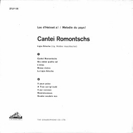 CD-Kopie von Vinyl: Ligia Grischa – Cantei Romontschs Ltg. Walter Aeschbacher CD-Kopie von Vinyl: Ligia Grischa – Cantei Romontschs Ltg. Walter Aeschbacher