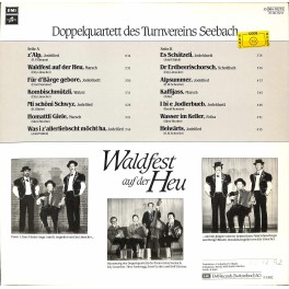 CD-Kopie von Vinyl: Doppelquartett Des Turnvereins Seebach – Waldfest Auf Der Heu - 1982 CD-Kopie von Vinyl: Doppelquartett Des Turnvereins Seebach – Waldfest Auf Der Heu - 1982