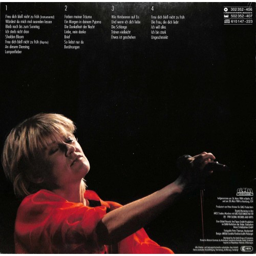 CD + LP: Gitte Haenning – Live (Mit Lampenfieber Auf Tournee) - 1984 - 2LPs