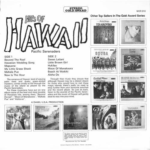 CD + LP: Pacific Serenaders – Hits Of Hawaii - 1970 