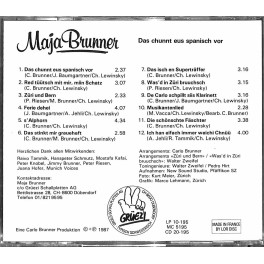 CD Maja Brunner - Das chunnt eus spanisch vor - 1987 CD Maja Brunner - Das chunnt eus spanisch vor - 1987
