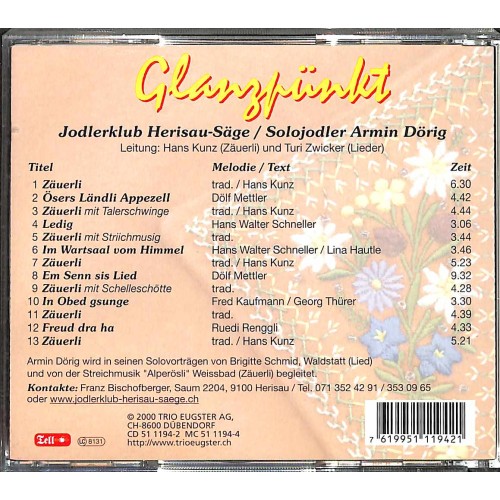 CD Glanzpunkt - Jodlerklub Herisau-Säge