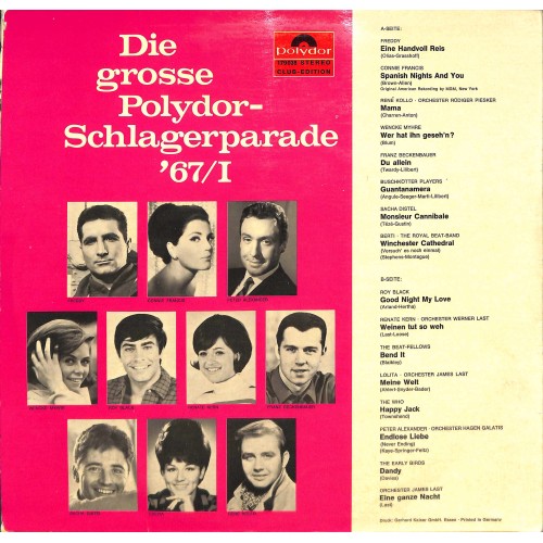 CD + LP: Die Grosse Polydor-Schlagerparade '67/I - 1967 - diverse  