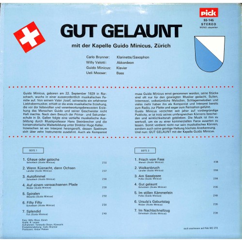 CD-Kopie von Vinyl: Kapelle Guido Minicus – Gut Gelaunt - 1975 