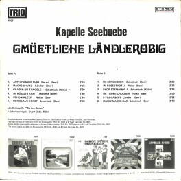 CD-Kopie von Vinyl:Kapelle Seebuebe, Schwyzerörgeli-Duett Gebr. Kälin – Gmüetliche Ländlerobig 