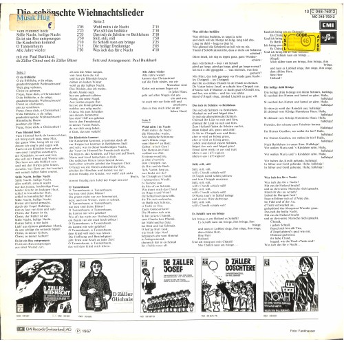 LP + CD: Die schönschte Wiehnachtslieder mit em Paul Burkhard und de Zäller Chind - 1979