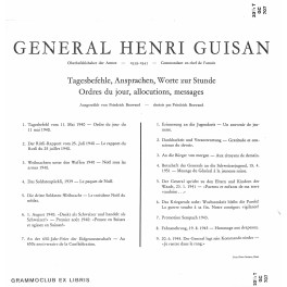 CD-Kopie von Vinyl: Général Henri Guisan – Tagesbefehle, Ansprachen, Worte Zur Stunde = Ordre Du Jour, Allocutions, Message CD-Kopie von Vinyl: Général Henri Guisan – Tagesbefehle, Ansprachen, Worte Zur Stunde = Ordre Du Jour, Allocutions, Message