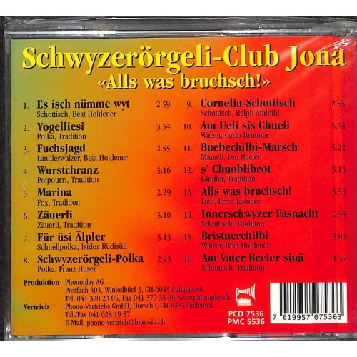 CD Alls was bruchsch - Schwyzerörgeli-Club Jona