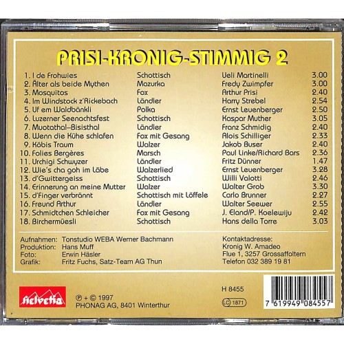 CD Prisi-Kronig-Stimmig Vol. 2 / A. Prisi & A. Kronig