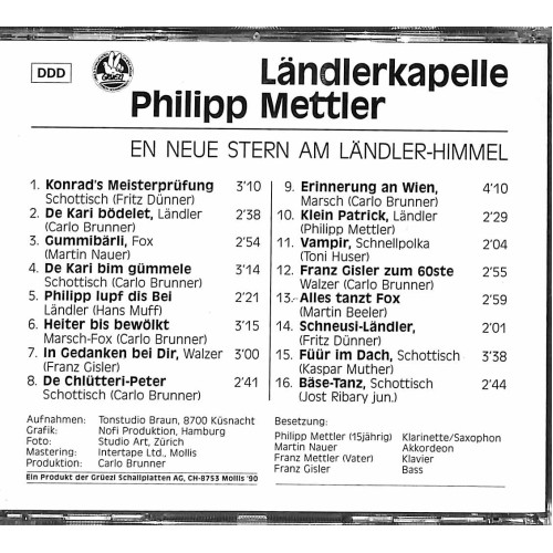 Occ. CD En neue Stern am Ländler-Himmel - Philipp Mettler