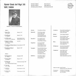 CD-Kopie von Vinyl: Spiel Geb Inf Rgt 36 - Direktion Trom Fw Arnold Spescha - 1969