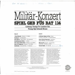 CD-Kopie von Vinyl: Spiel Geb Füs Bat 114, Ltg Tromp Fw Lenherr Urs, Tromp Kpl Schmid Bruno CD-Kopie von Vinyl: Spiel Geb Füs Bat 114, Ltg Tromp Fw Lenherr Urs, Tromp Kpl Schmid Bruno