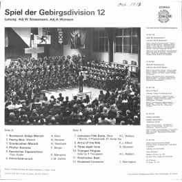 CD-Kopie von Vinyl: Militärkonzert Geb Div 12 - Ltg Adj W. Strassmann, Adj A. Wymann - 1972