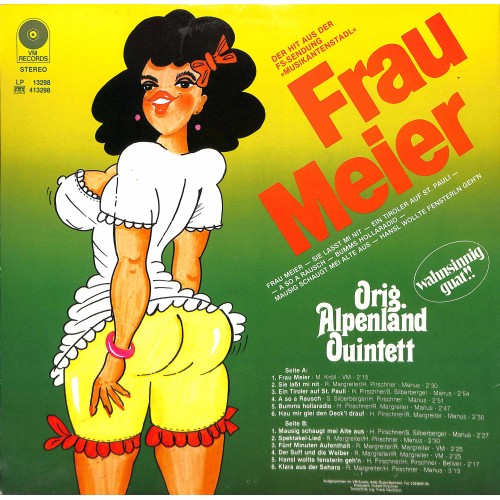 CD-Kopie von Vinyl: Orig. Alpenland Quintett - Frau Meier 