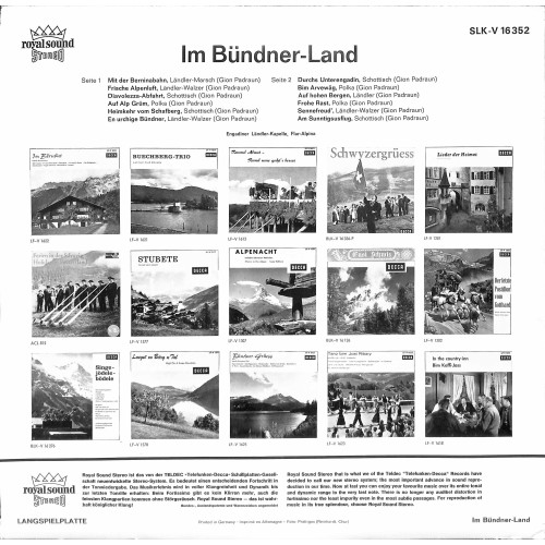 CD-Kopie von Vinyl: Engadiner Ländler-Kapelle Flur Alpina - Im Bündner-Land