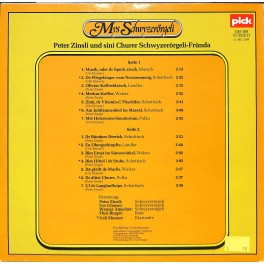 CD-Kopie von Vinyl: Peter Zinsli und sini Churer Ländlerfründa - Mys Schwyzerörgeli - 1980