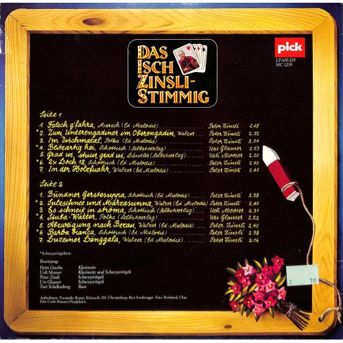 CD-Kopie von Vinyl: Peter Zinsli und sini Churer Ländlerfründa - Das isch Zinsli-Stimmig - 1981
