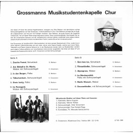 CD-Kopie von Vinyl: Grossmanns Musikstudentenkapelle Chur