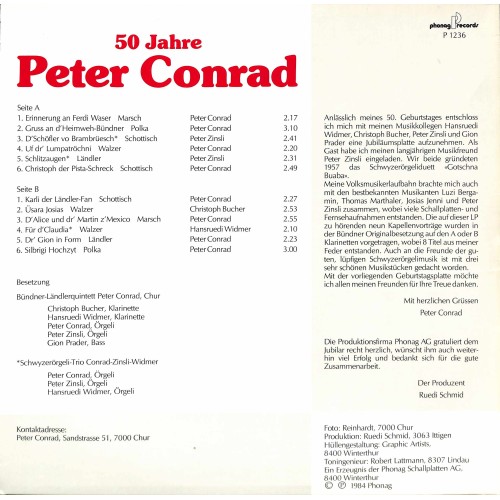 CD-Kopie von Vinyl: 50 Jahre Peter Conrad - 1984