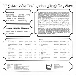 CD-Kopie von Vinyl: 20 Jahre Ländlerkapelle Alp Stätz, Chur - 1983 CD-Kopie von Vinyl: 20 Jahre Ländlerkapelle Alp Stätz, Chur - 1983