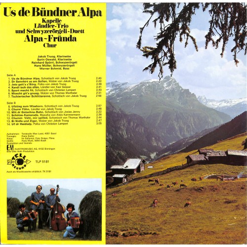 CD-Kopie von Vinyl: Kapelle Alpa-Fründa Chur - Us de Bündner Alpa