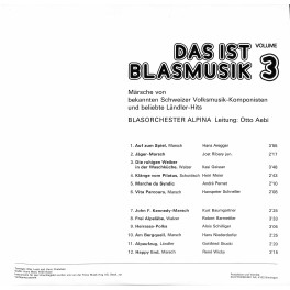 CD-Kopie von Vinyl: Blasorchester Alpina Ltg. Otto Aebi - Das ist Blasmusik Vol. 3 CD-Kopie von Vinyl: Blasorchester Alpina Ltg. Otto Aebi - Das ist Blasmusik Vol. 3