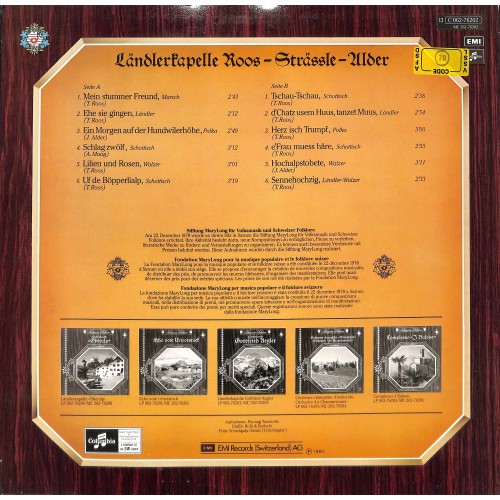CD-Kopie von Vinyl: Ländlerkapelle Roos-Strässle-Alder - 1980 - E 062-76202