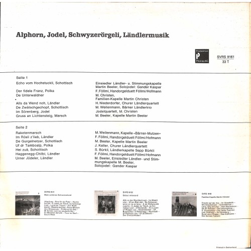 CD-Kopie von Vinyl:  Alphorn, Jodel, Schwyzerörgeli, Ländlermusik - diverse