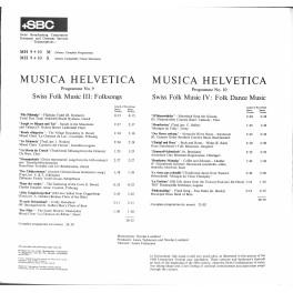 CD-Kopie von Vinyl: Musica Helvetica - Swiss Folk Music III und IV - diverse - 2LPs CD-Kopie von Vinyl: Musica Helvetica - Swiss Folk Music III und IV - diverse - 2LPs