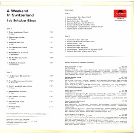 CD-Kopie von Vinyl: A Weekend in Switzerland - I de Schwizer Bärge - diverse CD-Kopie von Vinyl: A Weekend in Switzerland - I de Schwizer Bärge - diverse