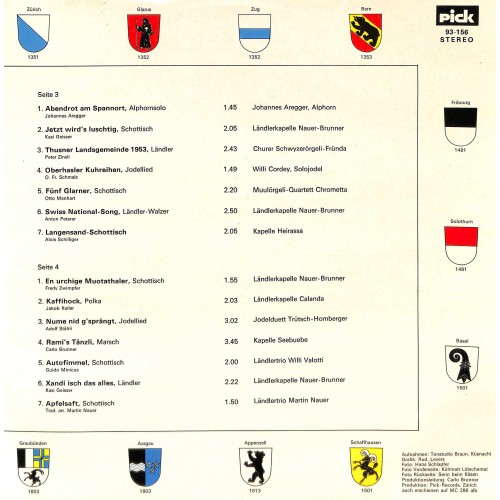 CD-Kopie von Vinyl: Switzerland - pick 93-156 - 2 LPs - 1976
