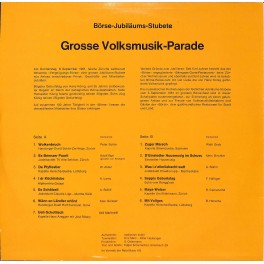CD-Kopie von Vinyl: Grosse Volksmusik-Parade - Börse-Jubiläums-Stubete - 1981