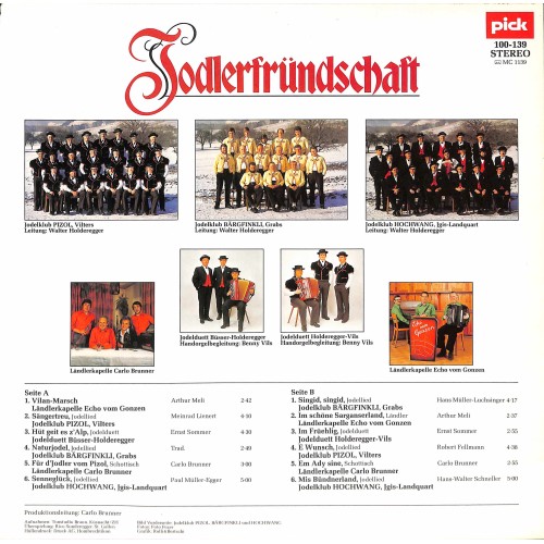 CD-Kopie von Vinyl: Jodlerfründschaft - diverse - 1978