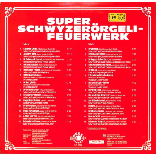 CD-Kopie von Vinyl: Super Schwyzerörgeli-Feuerwerk - 1987