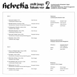CD-Kopie von Vinyl: helvetia stellt junge Talente vor 2: Elisabeth Jäger, Schmutz/Bruggmann, Alois Aregger