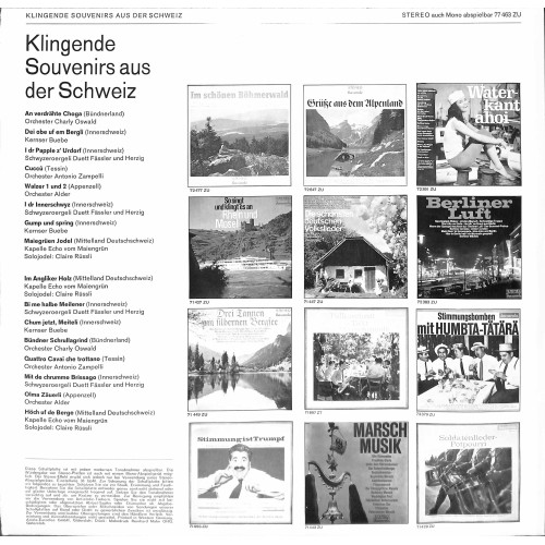CD-Kopie von Vinyl: Klingende Souvenirs aus der Schweiz - diverse