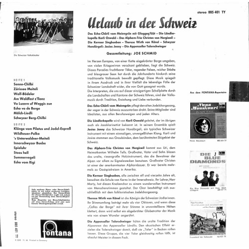 CD-Kopie von Vinyl: Urlaub in der Schweiz - diverse