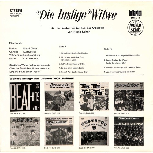 CD + LP: Staatliches Wiener Volksopernorchester / Chor Der Staatlichen Wiener Volksoper – Die lustige Witwe