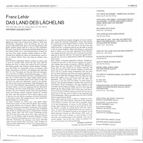 CD + LP: Margrit Schramm Rudolf Schock, Dir. Robert Stolz - Franz Lehár Das Land des Lächelns