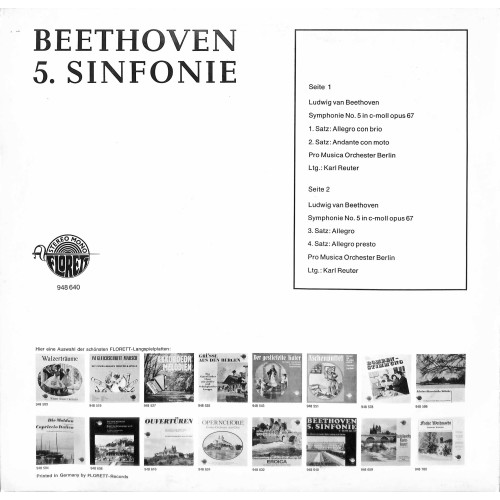 CD + LP: Beethoven - Pro Musica Orchester Berlin, Karl Reuter – 5. Sinfonie C-moll Op. 67