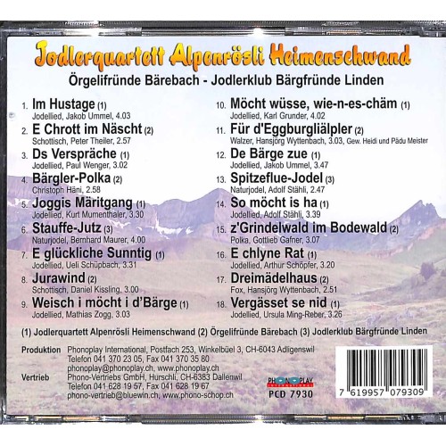 CD De Bärge zue - JQ Alpenrösli Heimenschwand