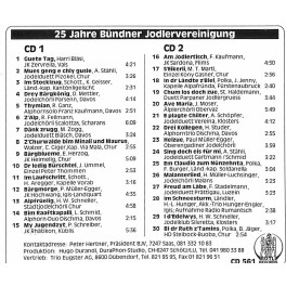 CD 25 Jahre Bündner Jodlervereinigung - diverse - 2CDs CD 25 Jahre Bündner Jodlervereinigung - diverse - 2CDs