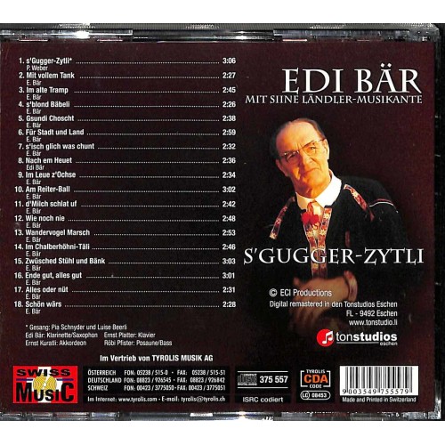 CD Edi Bär mit sine Ländler-Musikante - S'Gugger-Zytli