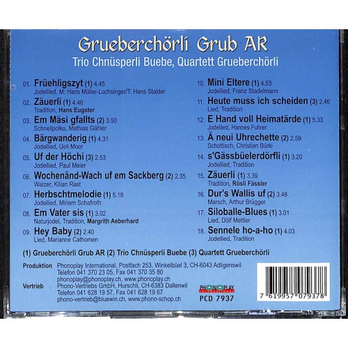 CD Grueberchörli Grub AR, Trio Chnüsperli Buebe - urchigs ond hämeligs